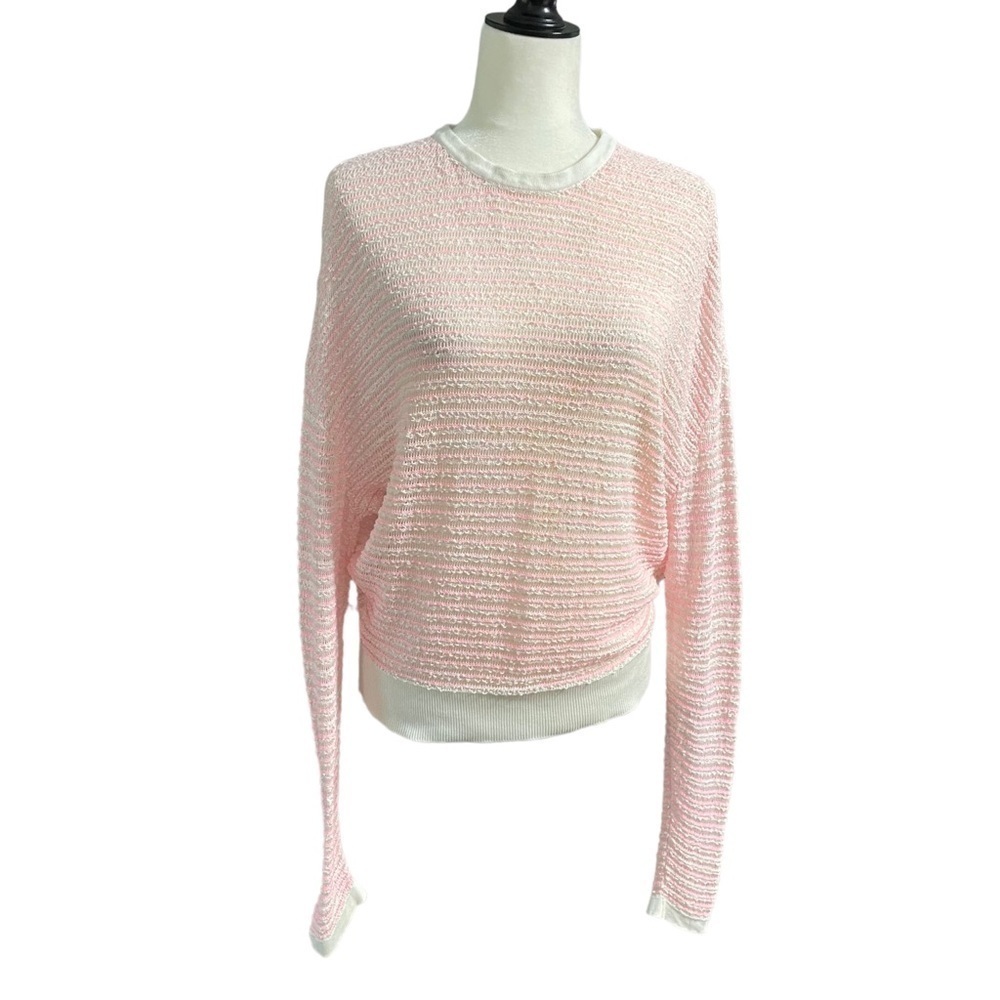 Chlo Sweater Fluo Pink And White View 3